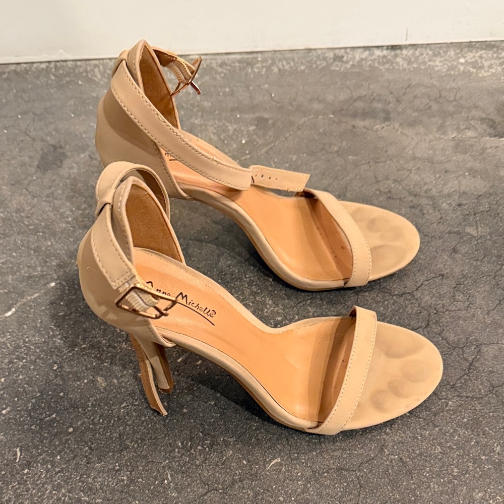 Anne Michelle Nude Heeled Sandals